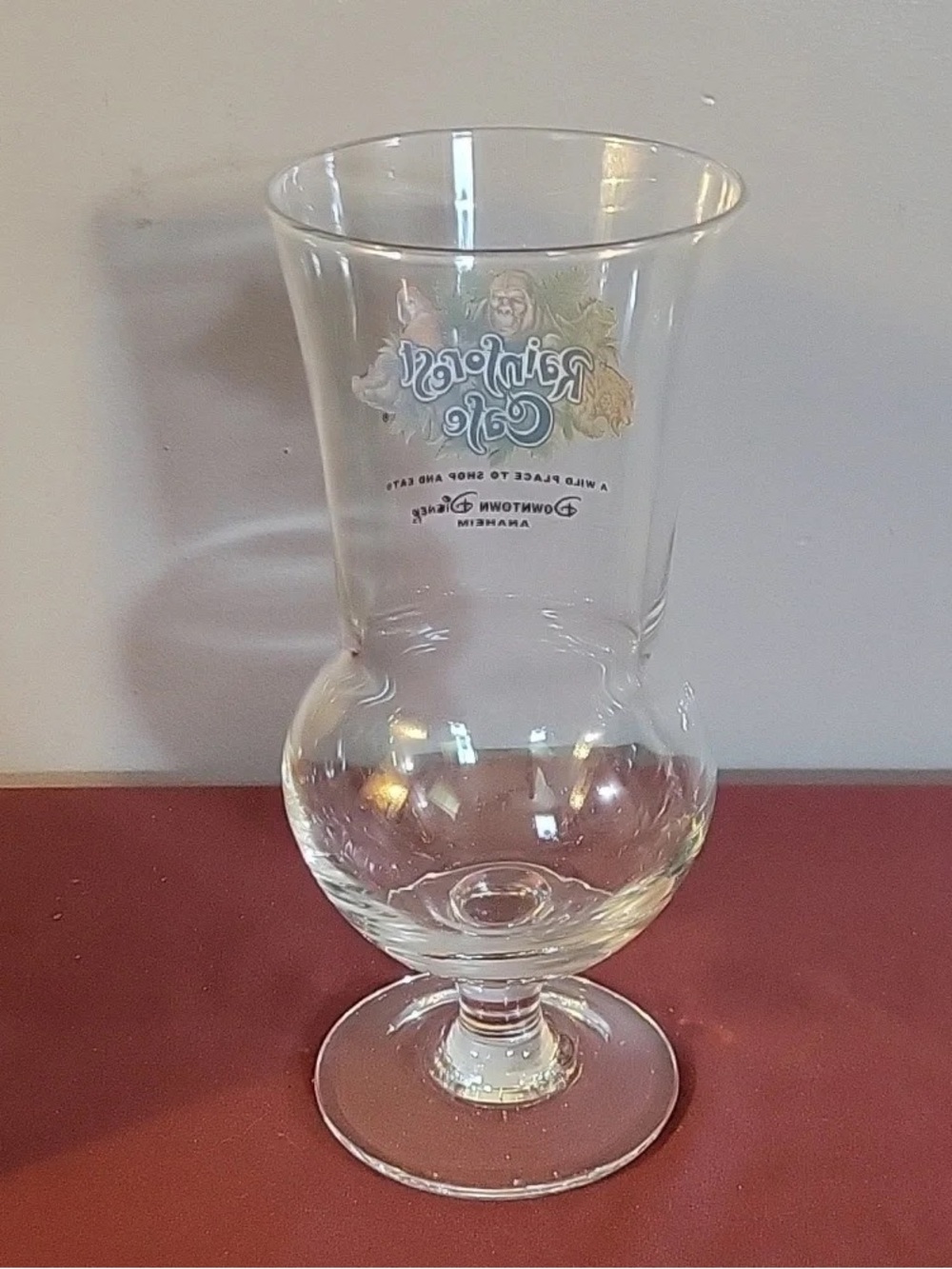 RAINFOREST Clear Glass Tulip Hurricane Vase with Logo